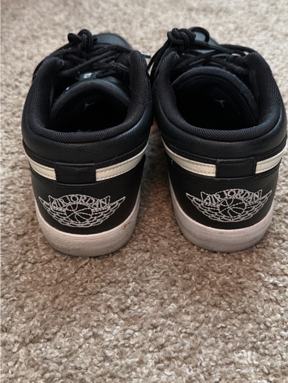 Air Jordan Low Top Sneakers - Black & White